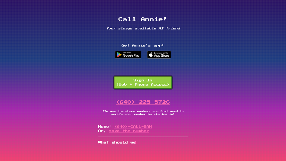 Call Annie AI Website