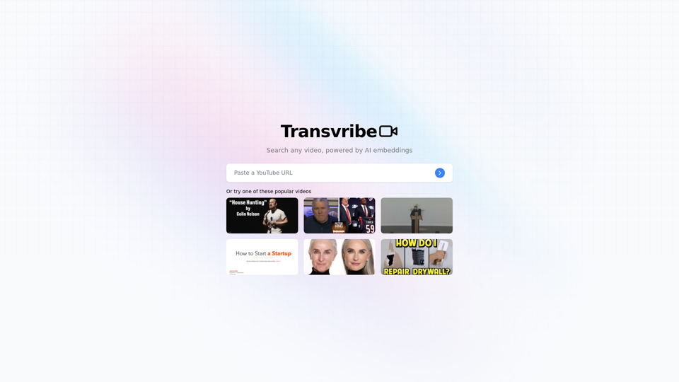 Transvribe | Ask any video any qustion