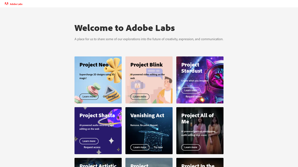 Adobe Labs AI Website